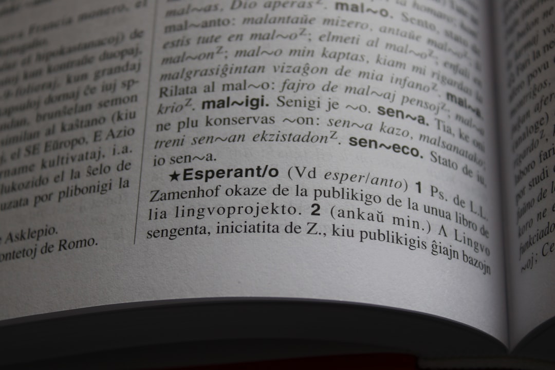 The language Esperanto explained in Esperanto in a dictionary — Foto: Stefan / Unsplash